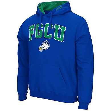 Men's Colosseum Blue Florida Gulf Coast Eagles Arch & Logo 3.0 Pullover Hoodie