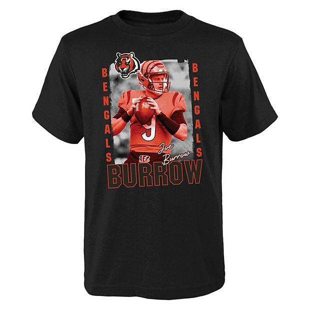 Youth Joe Burrow Black Cincinnati Bengals Play Action Graphic T-Shirt