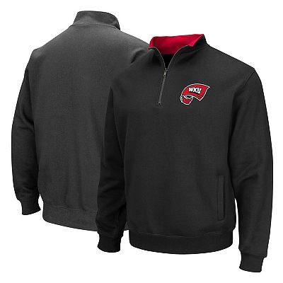 Men s Colosseum Black Western Kentucky Hilltoppers Tortugas Quarter Zip Sweatshirt