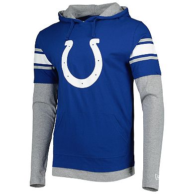 Men's New Era Royal Indianapolis Colts Long Sleeve Hoodie T-Shirt