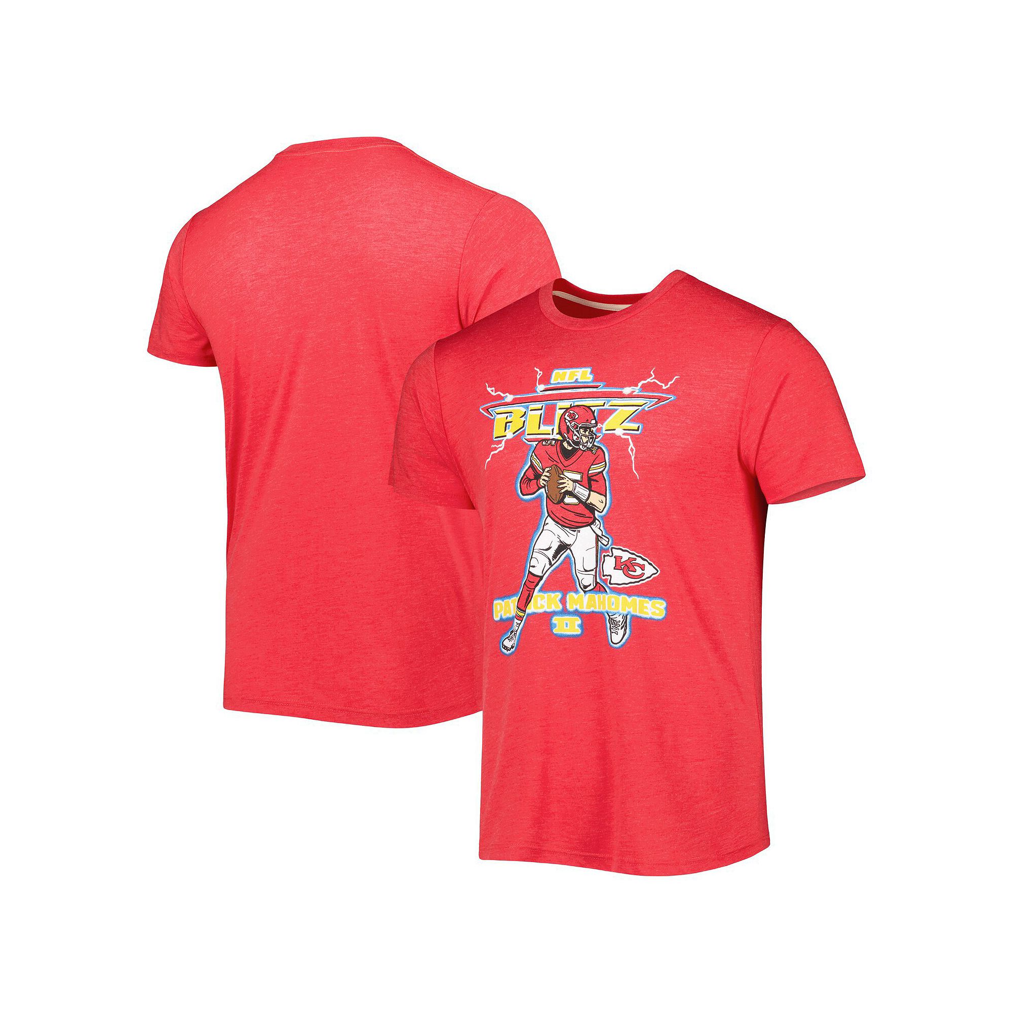 Mens Homage Patrick Mahomes Heathered Heather Red Kansas City Chiefs NFL B