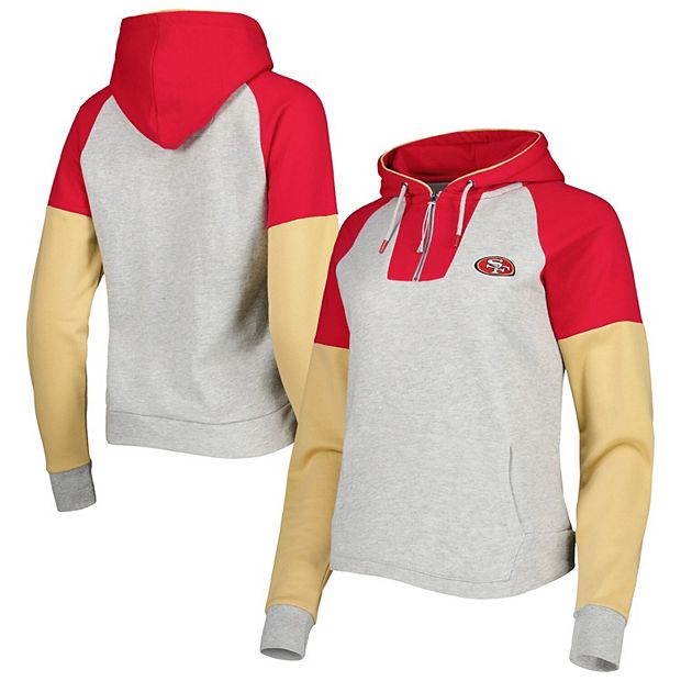 Women's Antigua Heathered Gray/Scarlet San Francisco 49ers Jackpot