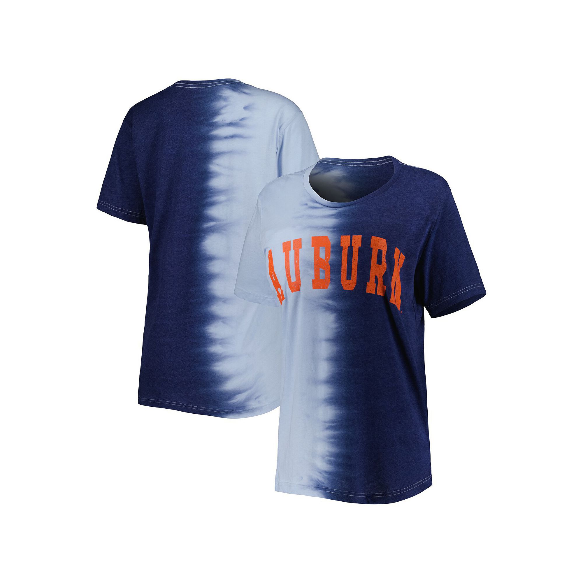 Womens Gameday Couture Navy Auburn Tigers Find Your Groove Split-Dye T-Shi