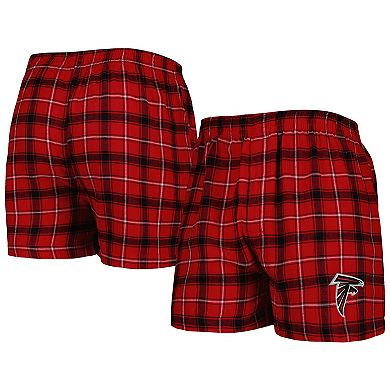 Men's Concepts Sport Red/Black Atlanta Falcons Ledger Flannel Boxers