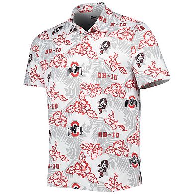 Men's Reyn Spooner White Ohio State Buckeyes Performance Polo