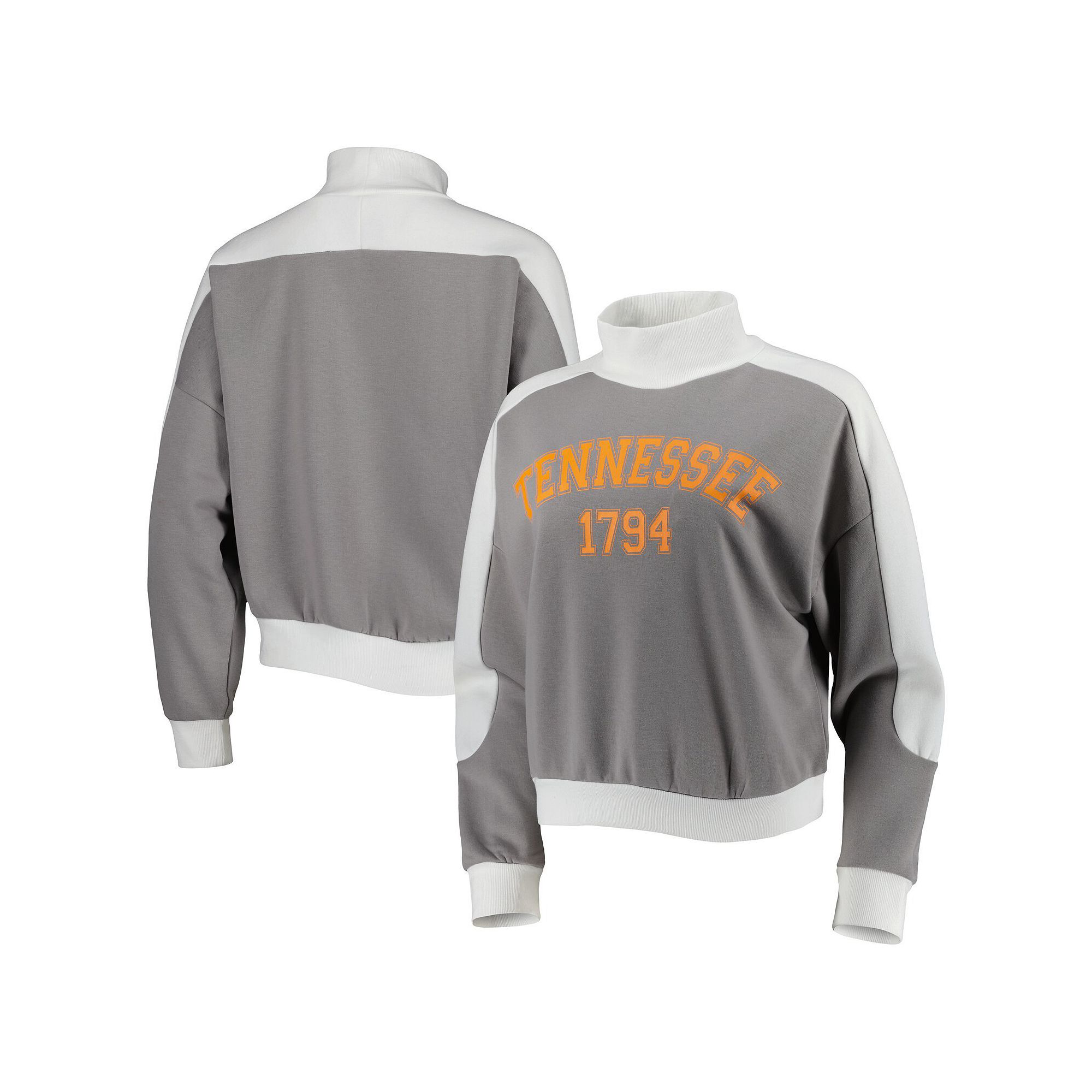Womens Gameday Couture Gray Tennessee Volunteers Make it a Mock Sporty Pul