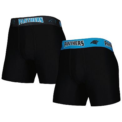 Men's Concepts Sport Black/Blue Carolina Panthers 2-Pack Boxer Briefs Set