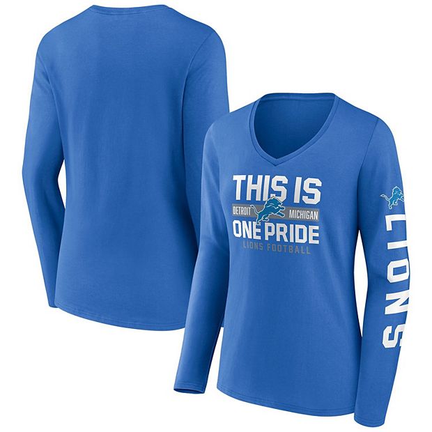 Girls Toddler Blue Detroit Lions All Hearts Jersey Long Sleeve Dress