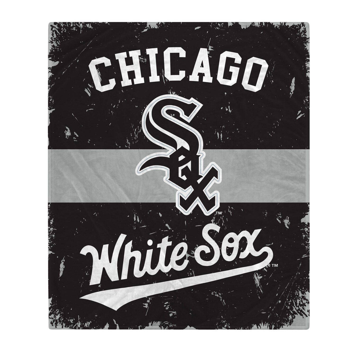 Chicago White Sox 50 x 60 Retro Emblem Flannel Fleece Sherpa Blanket