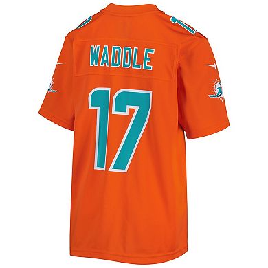 Youth Nike Jaylen Waddle Orange Miami Dolphins Inverted Game Jersey