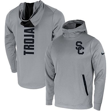 Men's Nike Gray USC Trojans 2-Hit Performance Pullover Hoodie