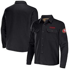 Men's Starter Black San Francisco 49ers NFL 100 Quarter-Zip Breakaway Jacket