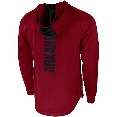 Men's Nike Cardinal Arkansas Razorbacks 2-Hit Performance Pullover Hoodie