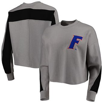 Women's Gameday Couture Gray Florida Gators Back To Reality Colorblock Pullover Sweatshirt