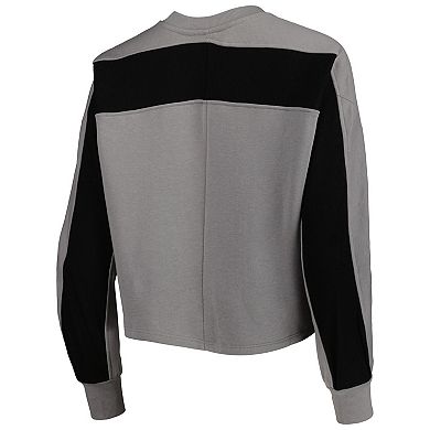 Women's Gameday Couture Gray Florida Gators Back To Reality Colorblock Pullover Sweatshirt