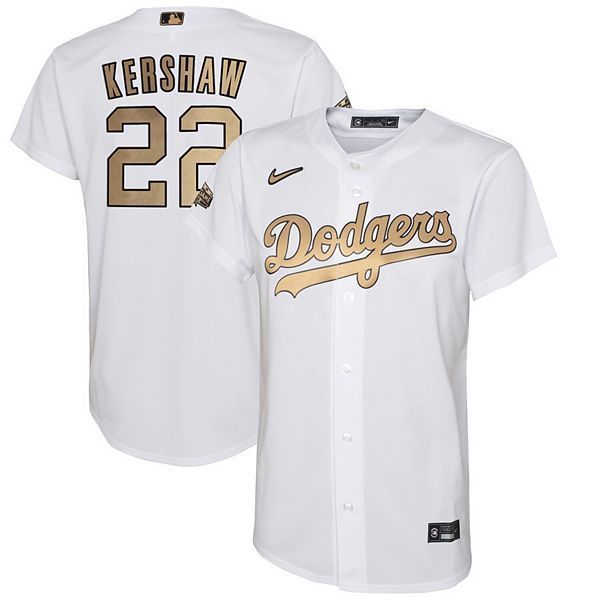 Men's Los Angeles Dodgers Clayton Kershaw Nike White 2020 World Series Champions Home Patch Replica Player Jersey