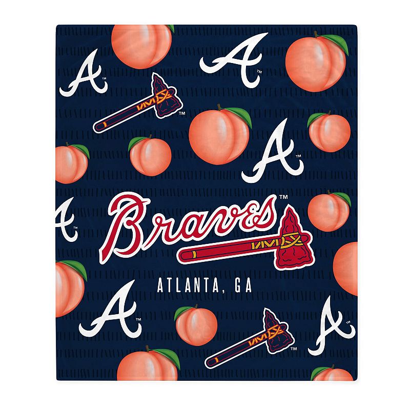 20213376 Atlanta Braves 60 x 70 Hometown Logo Fleece Blanke sku 20213376