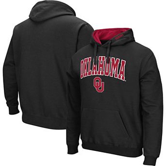 Men's Colosseum Black Oklahoma Sooners Arch & Team Logo 3.0 Pullover Hoodie