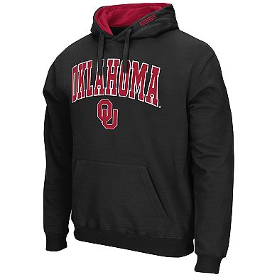 Men's Colosseum Black Oklahoma Sooners Arch & Team Logo 3.0 Pullover Hoodie