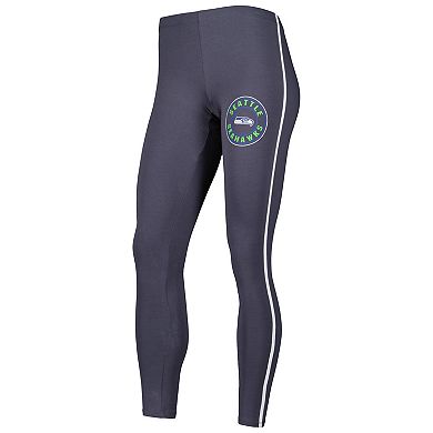 Women's Concepts Sport White/Charcoal Seattle Seahawks Sonata T-Shirt & Leggings Sleep Set