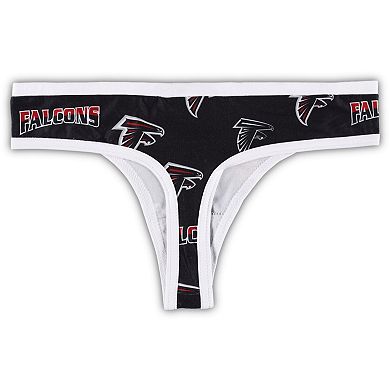 Women's Concepts Sport Black/White Atlanta Falcons Breakthrough Knit Thong