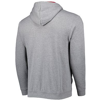 Men's Colosseum Heathered Gray Oklahoma Sooners Arch & Team Logo 3.0 Pullover Hoodie