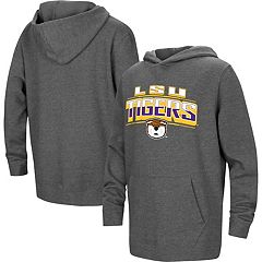 Youth Colosseum Heathered Gray Louisville Cardinals Sitwell Pullover Hoodie