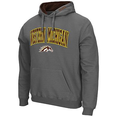 Men's Colosseum Charcoal Western Michigan Broncos Arch & Logo Pullover Hoodie