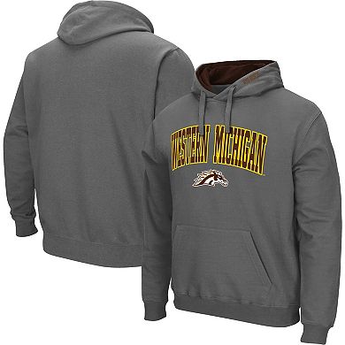 Men's Colosseum Charcoal Western Michigan Broncos Arch & Logo Pullover Hoodie