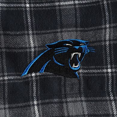 Men's Concepts Sport Charcoal/Gray Carolina Panthers Ledger Flannel Boxers