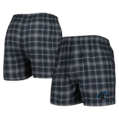 Men's Concepts Sport Charcoal/Gray Carolina Panthers Ledger Flannel Boxers