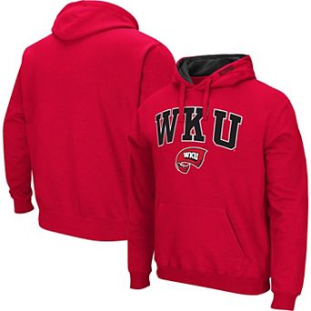 Men's Colosseum Red Western Kentucky Hilltoppers Arch & Logo 3.0 Pullover Hoodie