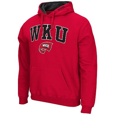 Men's Colosseum Red Western Kentucky Hilltoppers Arch & Logo 3.0 Pullover Hoodie