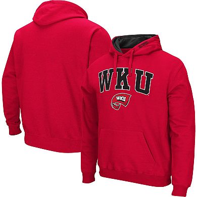 Men's Colosseum Red Western Kentucky Hilltoppers Arch & Logo 3.0 Pullover Hoodie