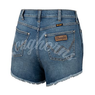 Women's Colosseum x Wrangler Blue Texas Longhorns Retro High Rise Cut-Off Shorts