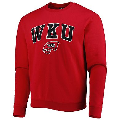 Men's Colosseum Red Western Kentucky Hilltoppers Arch Over Logo Pullover Sweatshirt