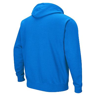 Men's Colosseum Powder Blue Ole Miss Rebels Arch & Logo 3.0 Pullover Hoodie