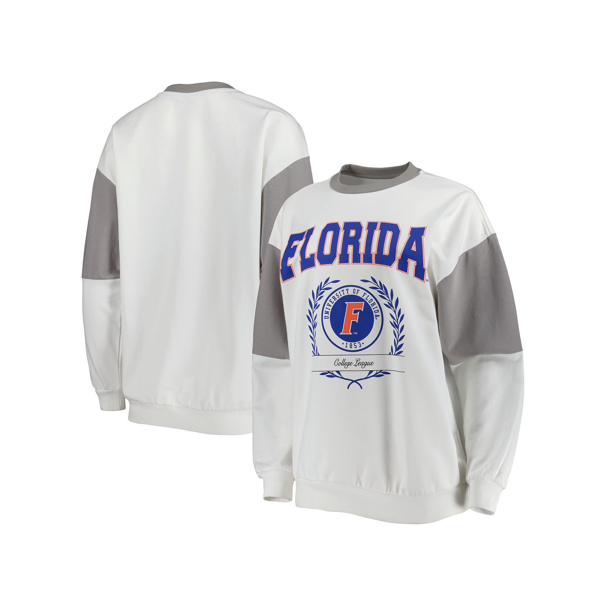Womens Gameday Couture White Florida Gators Its A Vibe Dolman Pullover Sw