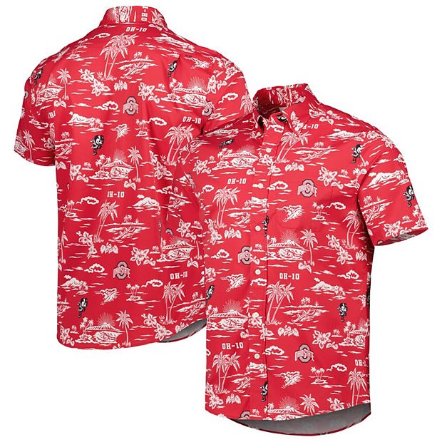 Men's Reyn Spooner Gray Ohio State Buckeyes Classic Button-Down Shirt