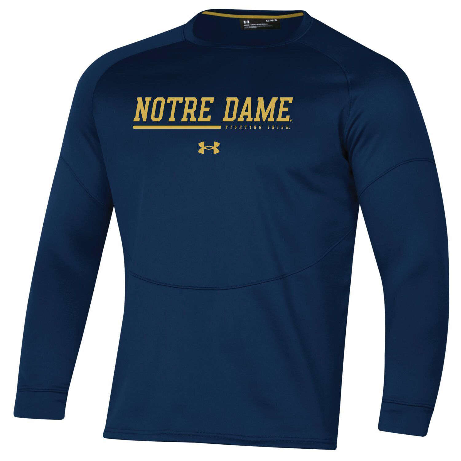 Men's Under Armour Navy Notre Dame Fighting Irish Sideline Raglan ...