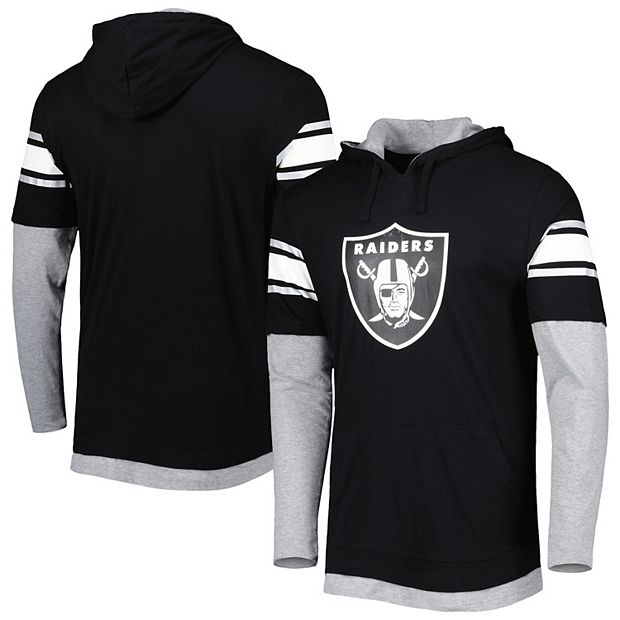 Men's Las Vegas Raiders New Era Black Long Sleeve Hoodie T-Shirt