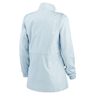 Women's Nike Light Blue Paris Saint-Germain M65 Woven Full-Zip Jacket