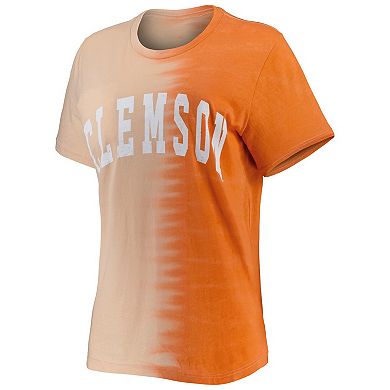 Women's Gameday Couture Orange Clemson Tigers Find Your Groove Split-Dye T-Shirt