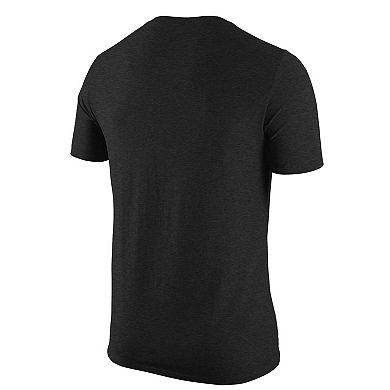 Men's Nike Heather Black Iowa Hawkeyes Vintage Logo Tri-Blend T-Shirt