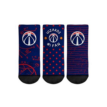 Toddler Rock Em Socks Washington Wizards #1 Fan 3-Pack Crew Socks Set