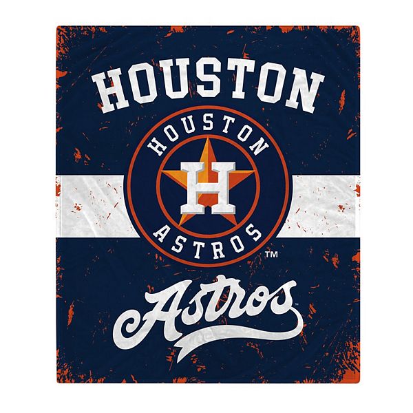 Houston Astros Retro Stripe Flannel Fleece Blanket