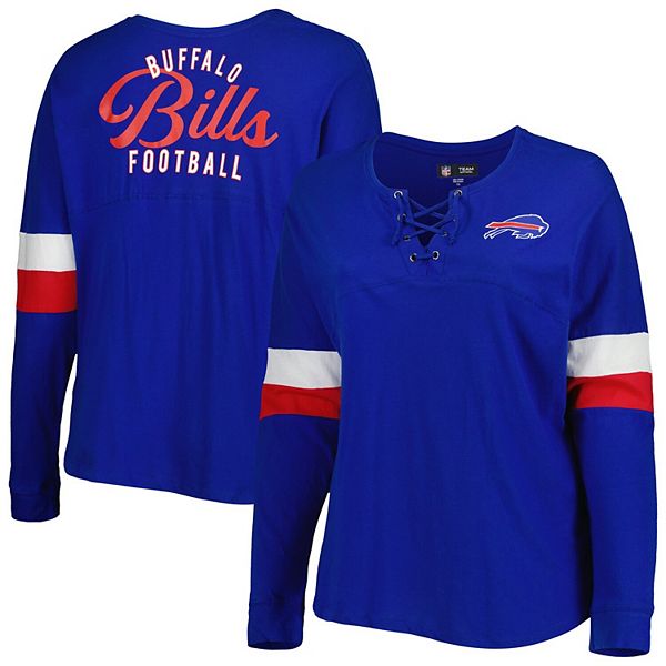 Women's New Era Royal Buffalo Bills Plus Size Athletic Varsity LaceUp