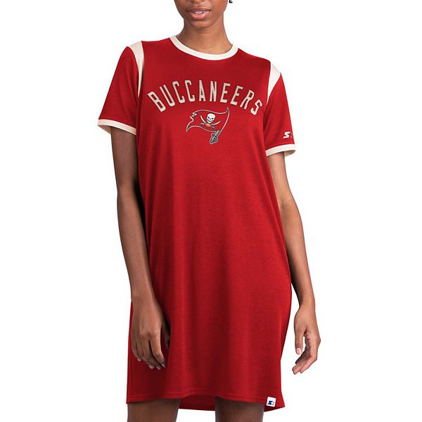 Women's Starter Red/Cream Tampa Bay Buccaneers Playoff Sneaker Dress