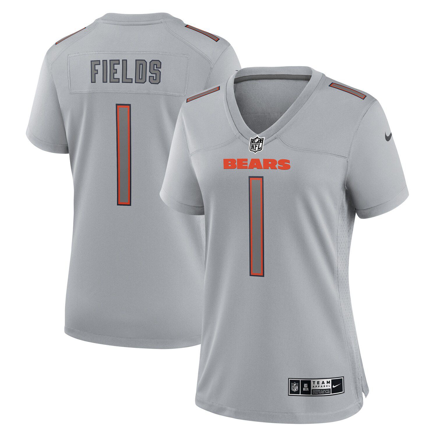 Women's Fanatics Branded Justin Fields Cream/Navy Chicago Bears Player Name & Number Raglan 3/4-Sleeve T-Shirt, Size: XL, Beige Over