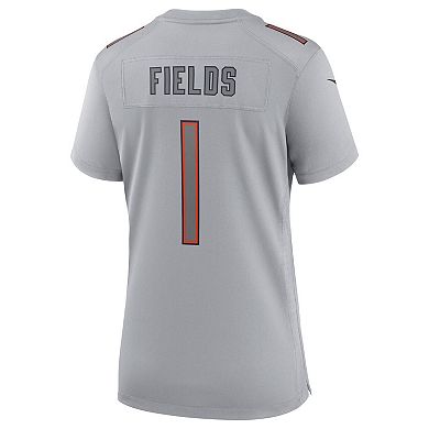 Women's Nike Justin Fields Gray Chicago Bears Atmosphere Fashion Game Jersey